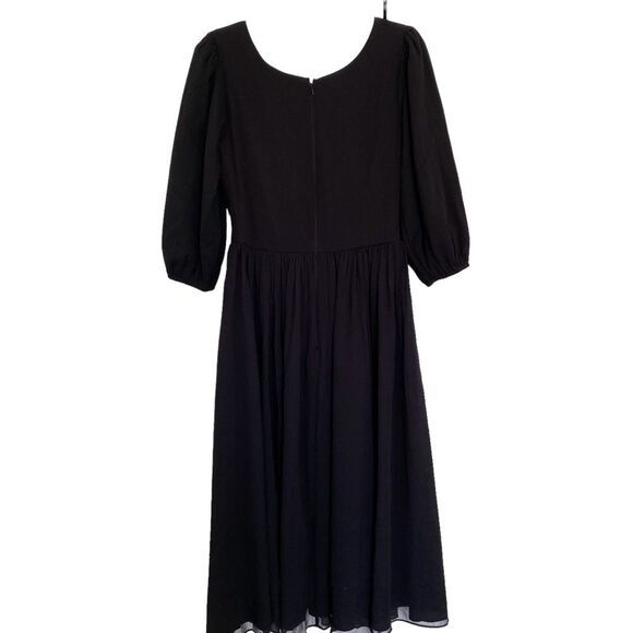 Ivy City Co Do Re Medi Black Sleeve Midi Bodice Dress Size Medium - Picture 2 of 7